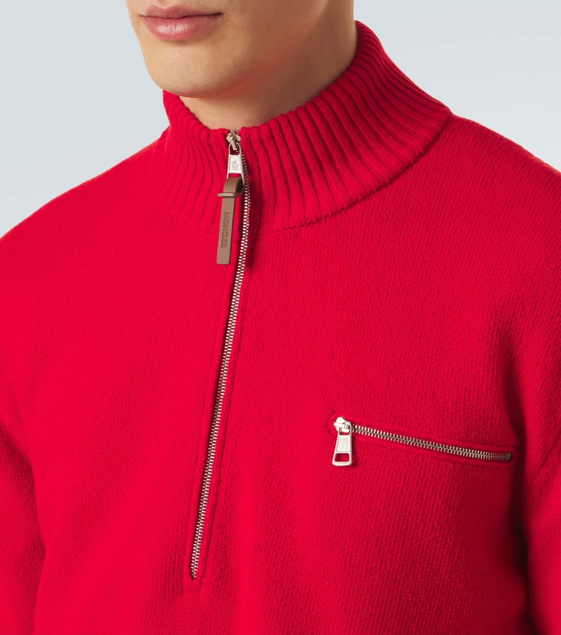 Moncler - Wool and cashmere half-zip sweater