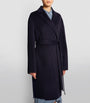 Joseph Navy Wool-Cashmere Long Cenda Coat
