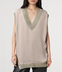 AllSaints Grey Bern Studded Tank Top