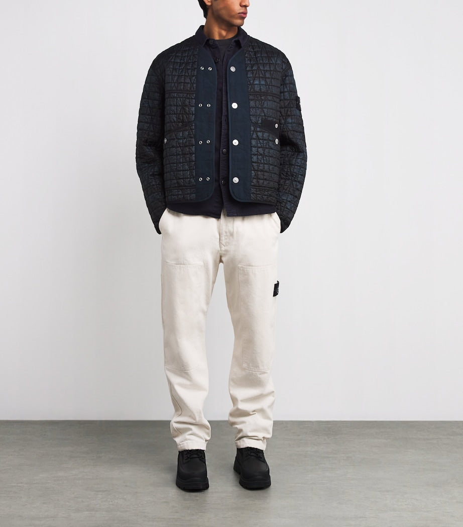 Stone Island Black Nylon Reps-TC Corrosion Treatment Quilted Liner Jacket