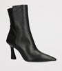 Stuart Weitzman Black Leather Vinnie Ankle Boots 85