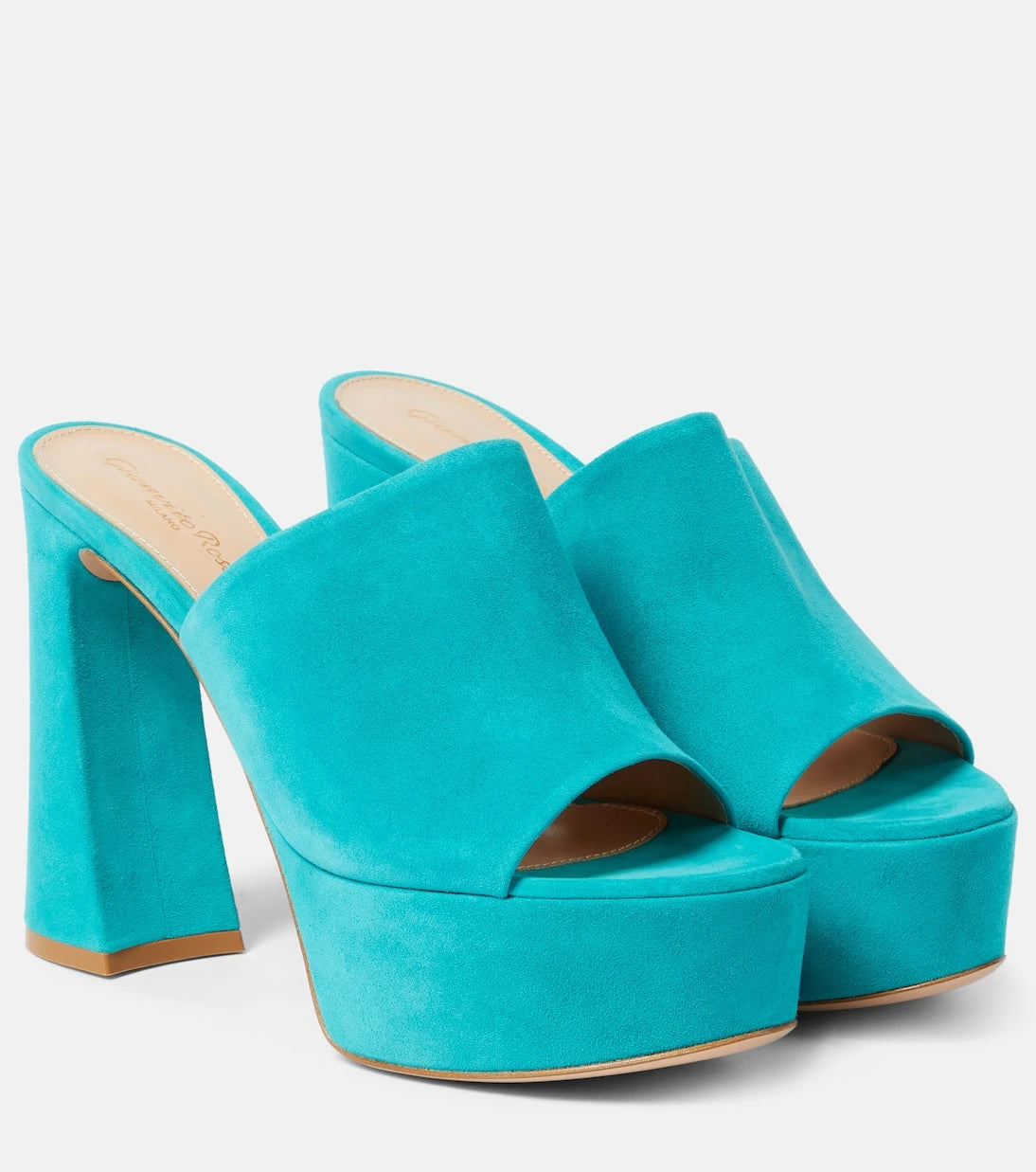 Gianvito Rossi - Holly suede platform mules