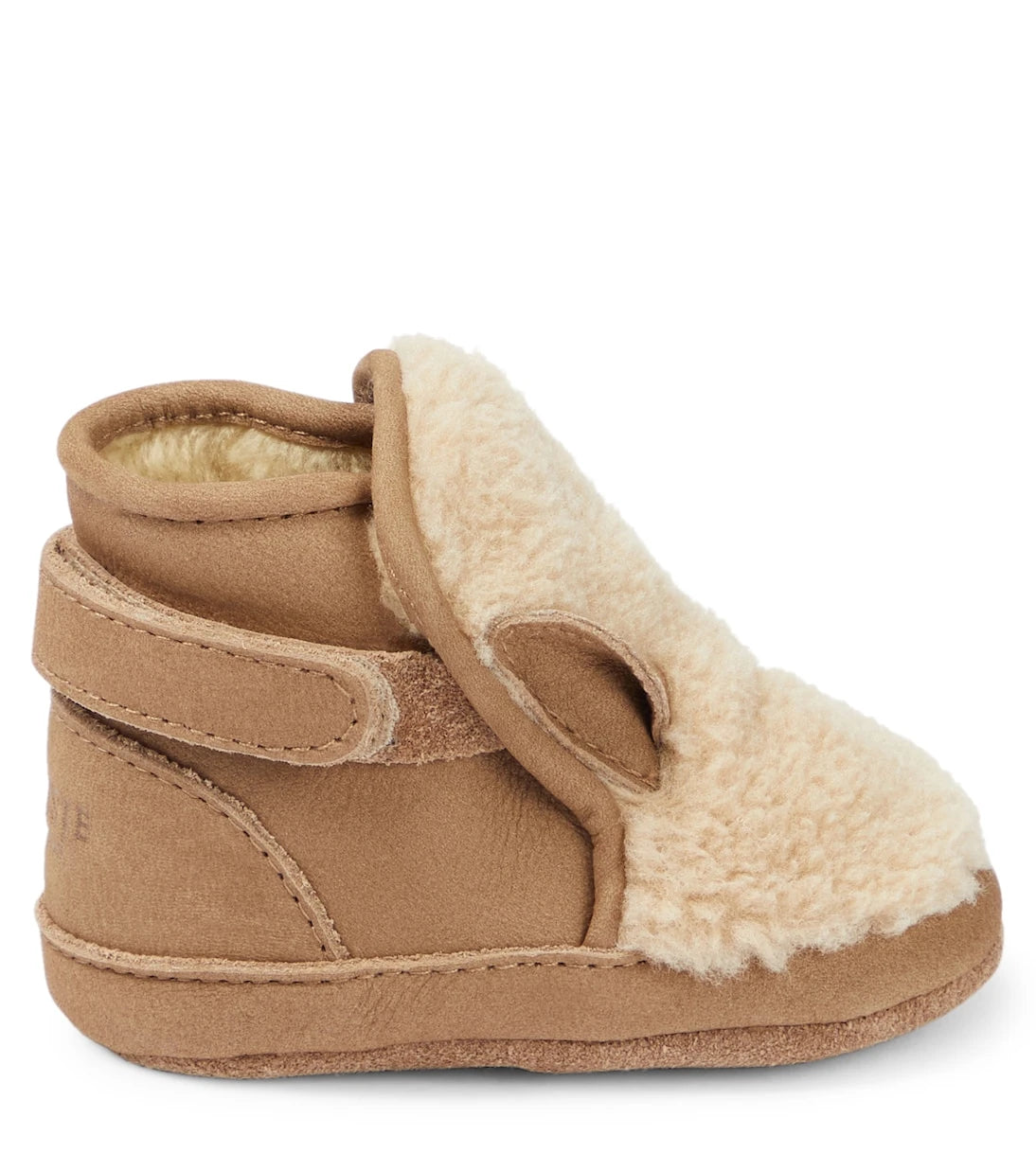 Donsje - Baby Richy teddy-trimmed leather booties