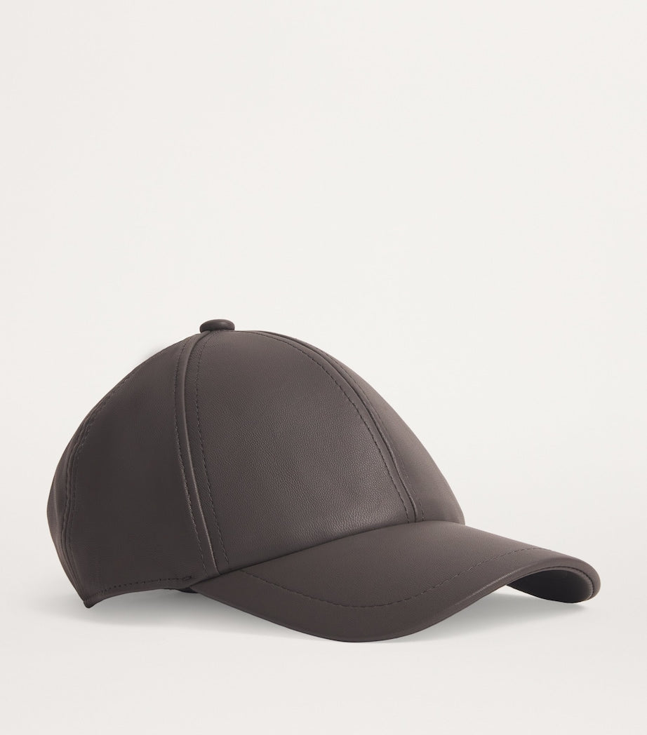 Yves Salomon Black Lambskin Cap