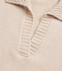 Weekend Max Mara Beige Virgin Wool Open-Collar Sweater