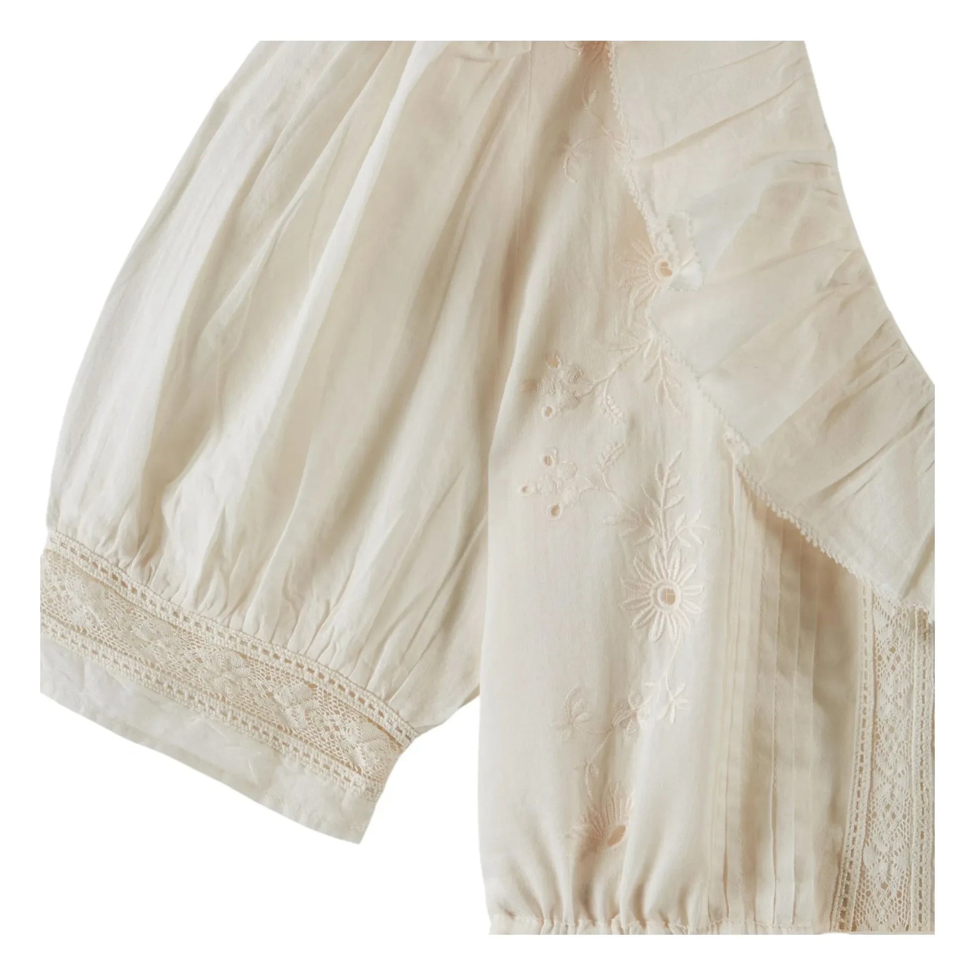 Emile et Ida - Cotton Ruffled Blouse | Cream