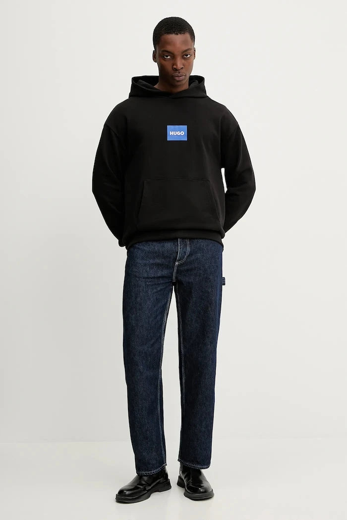 HUGO Blue erkek pamuklu kapüşonlu sweatshirt Nayohood