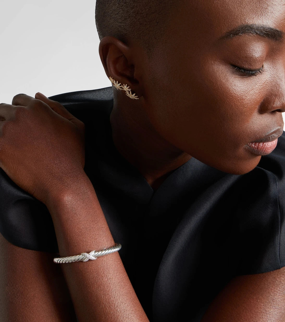 David Yurman - Cable Flex® 925 sterling silver bracelet with diamonds