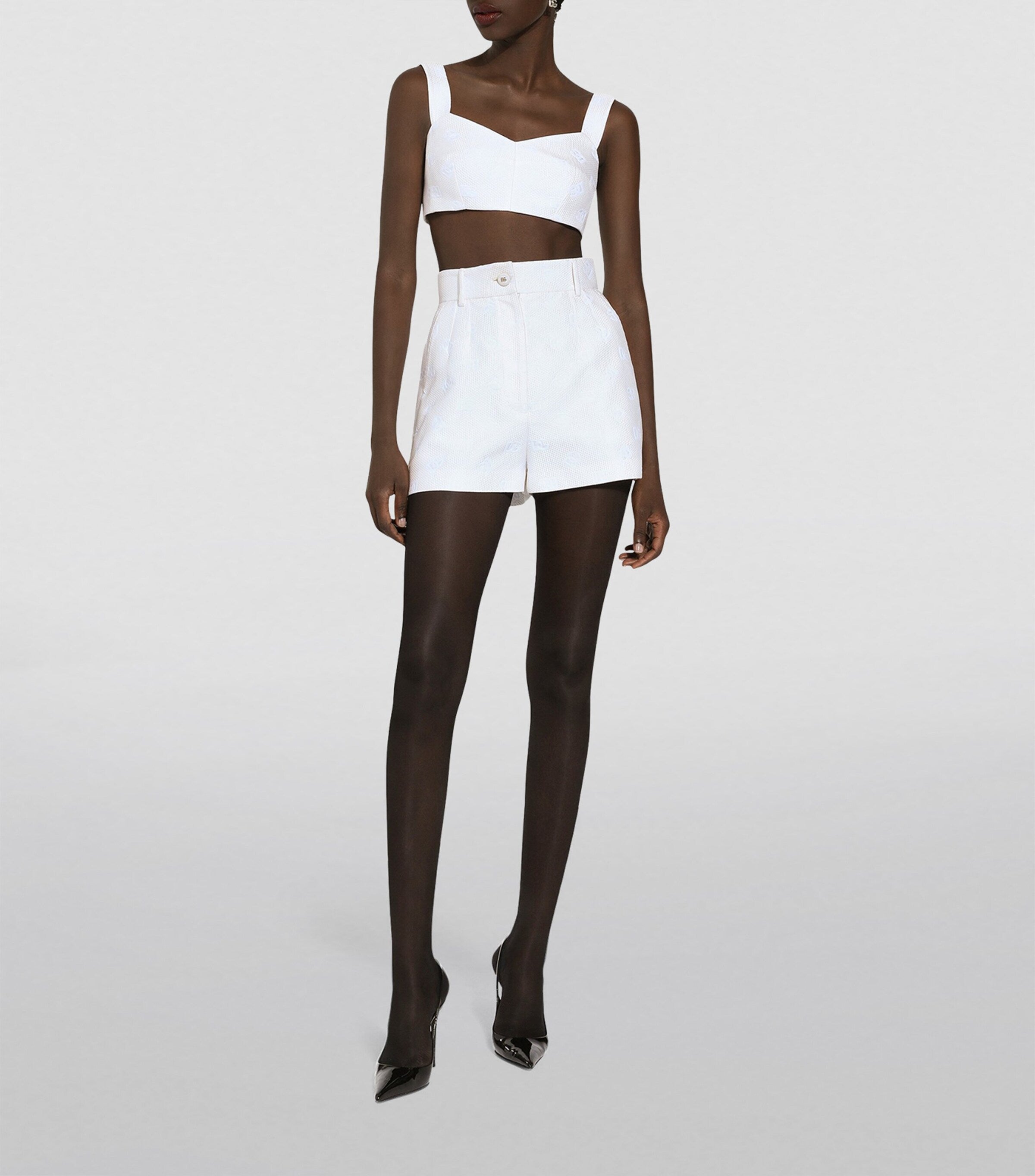 Dolce & Gabbana Multi Logo Crop Top