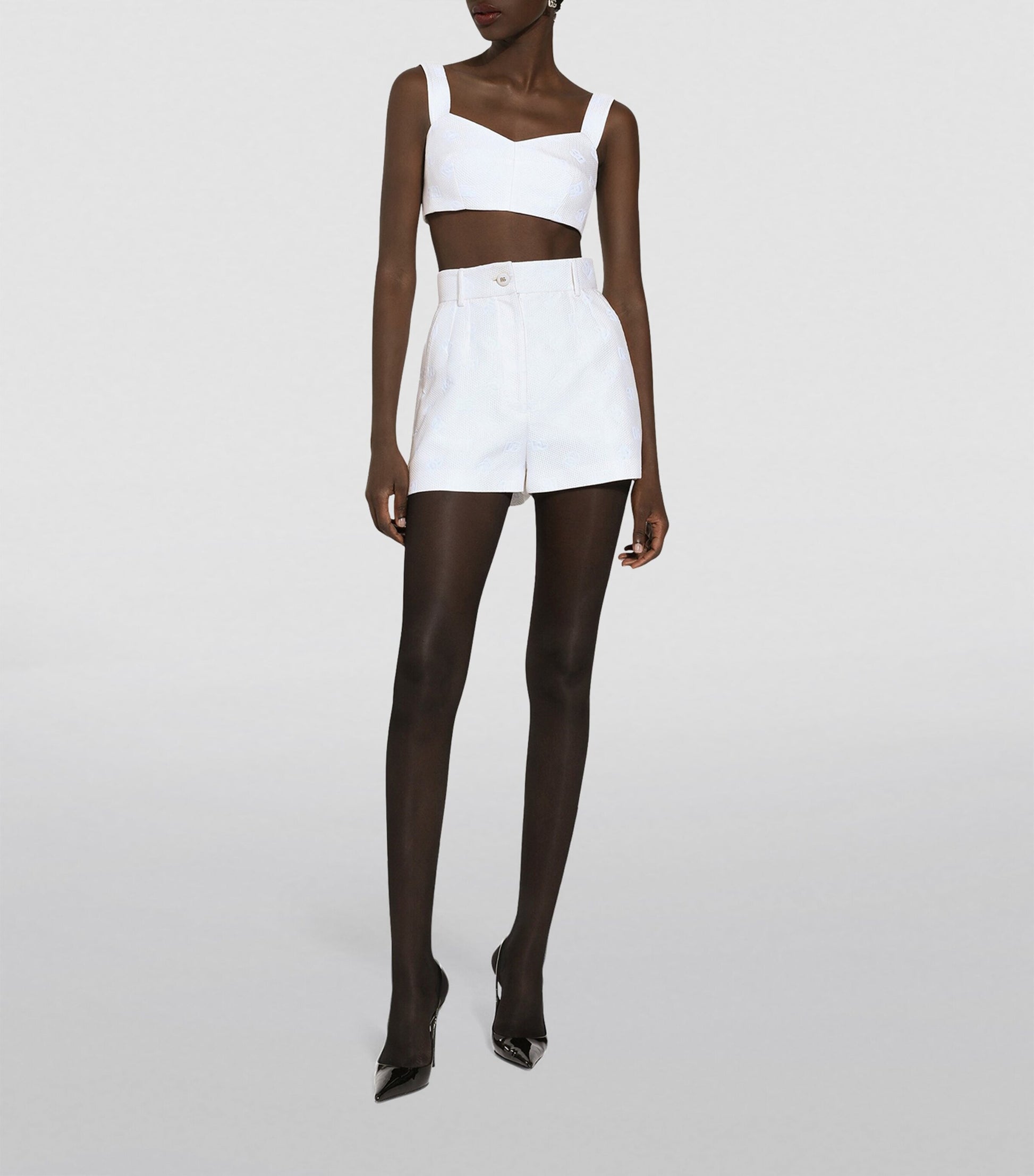 Dolce & Gabbana Multi Logo Crop Top