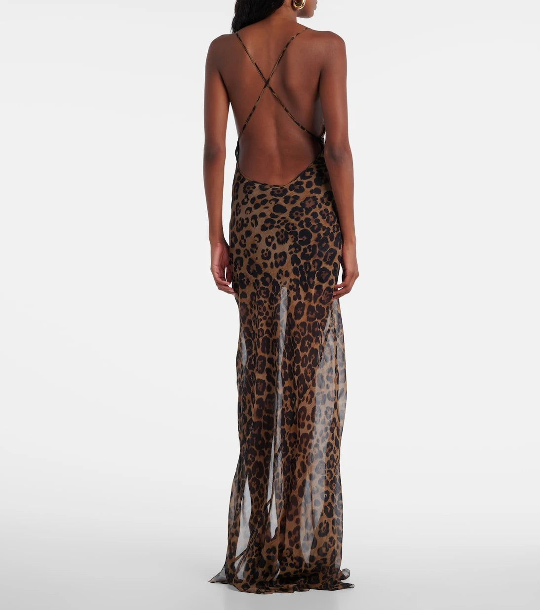 Blumarine - Leopard-print silk maxi dress