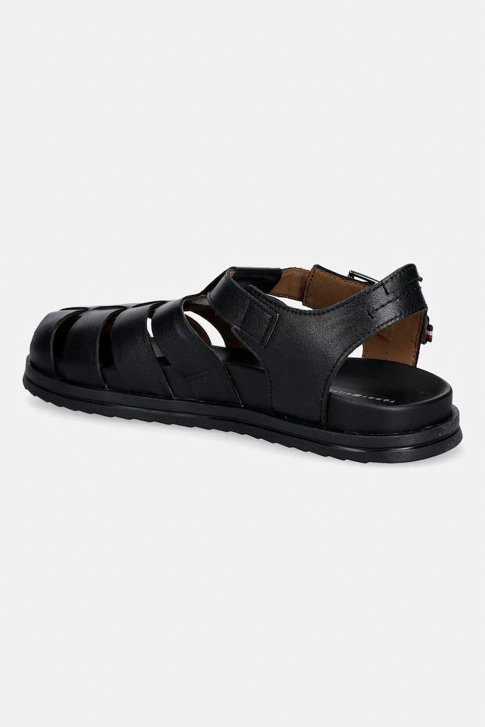 Tommy Hilfiger erkek deri sandalet ADJUSTABLE FISHER LEATHER SANDAL