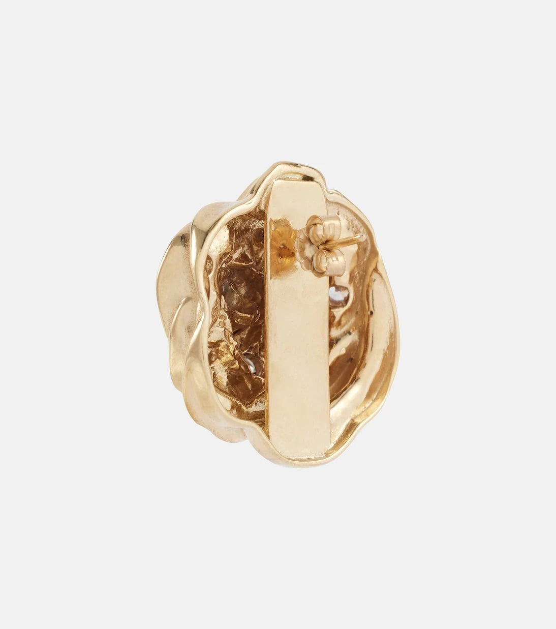 Magda Butrym - Floral embellished gold-plated earrings