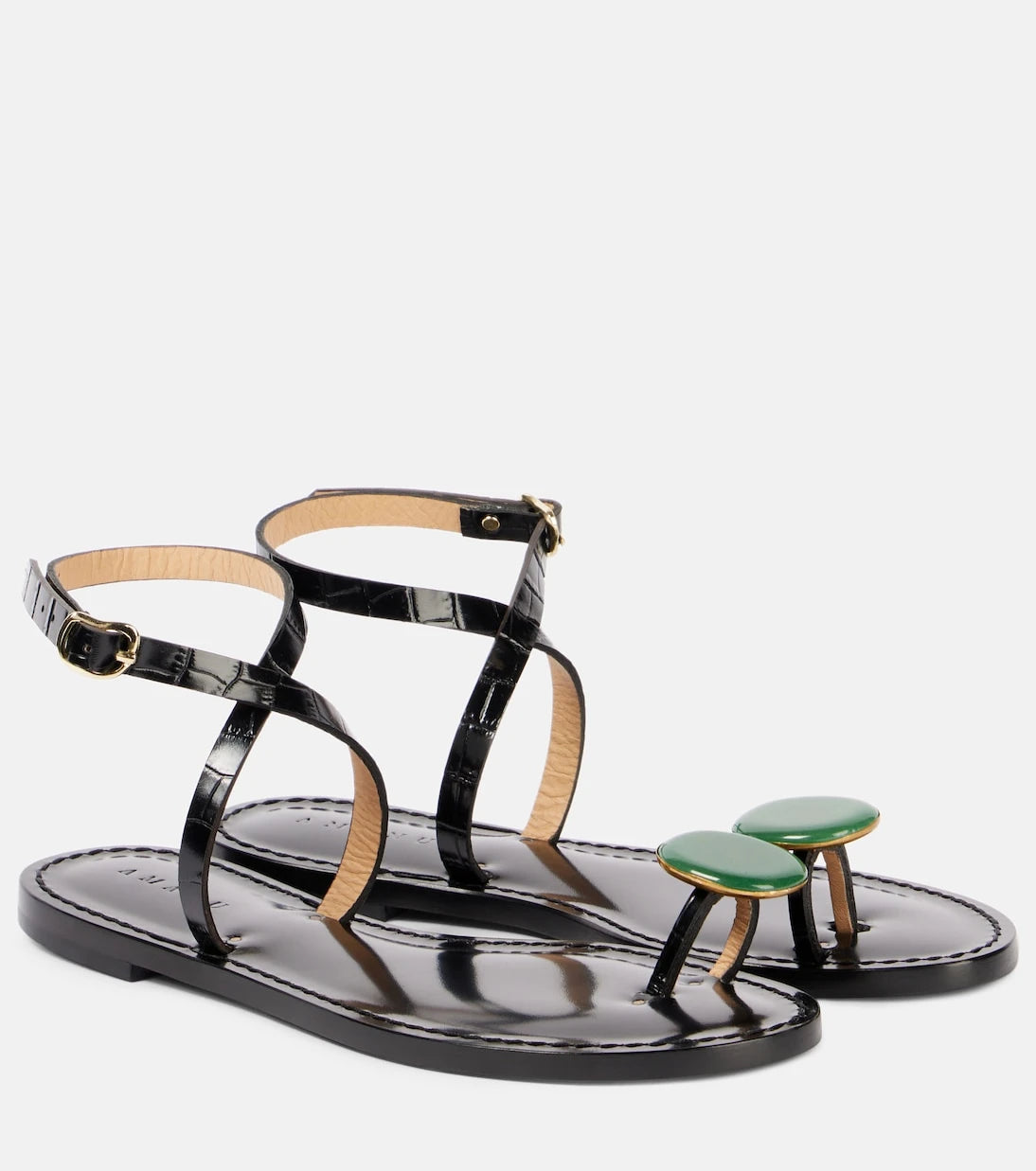 Amanu - Kigali embeliished leather sandals