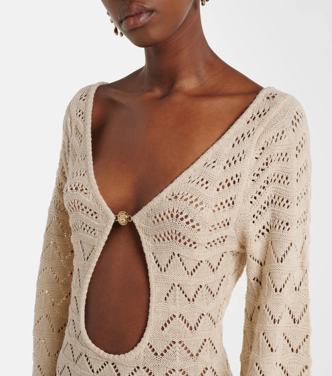 Bananhot - Rey crochet cotton-blend maxi dress