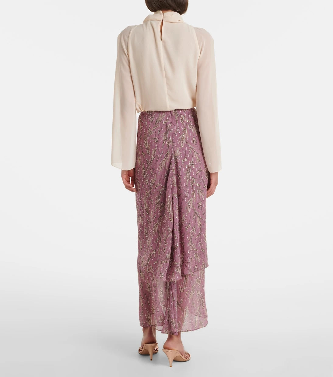 Veronica Beard - Sira floral midi skirt
