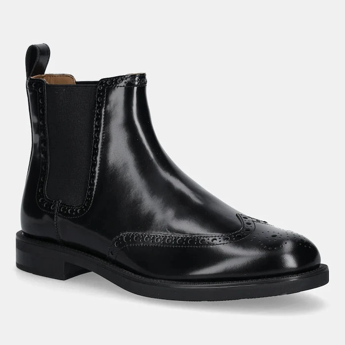 Кожени боти челси Tommy Hilfiger HILFIGER VOGUE LTH A BROGUE BOOT