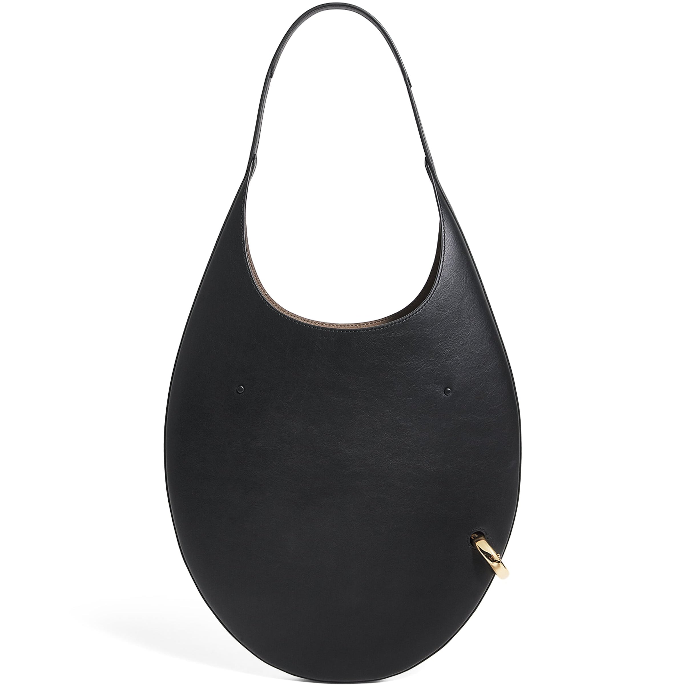 Leather Pierced Shoulder Bag