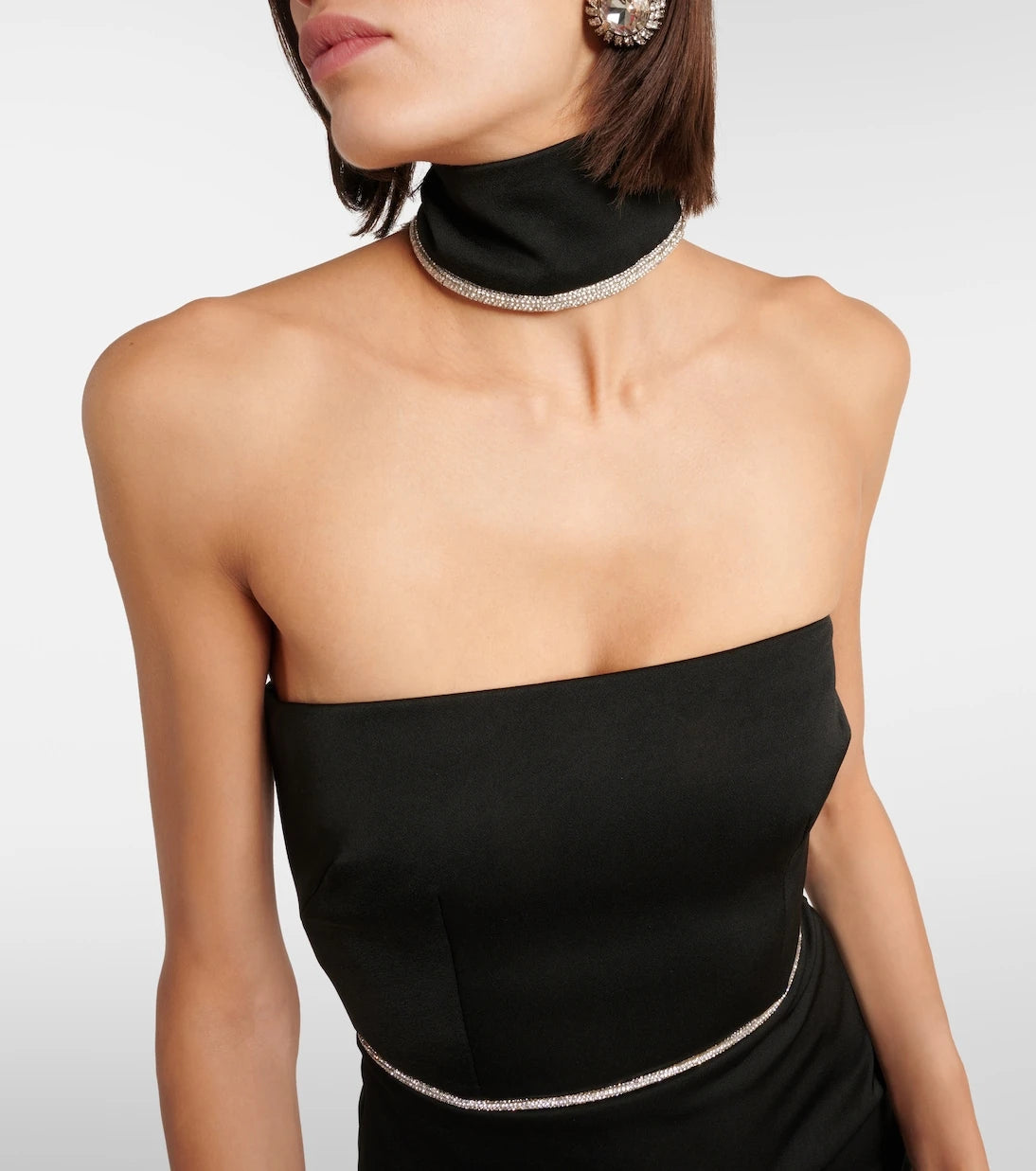 Alex Perry - Crystal-embellished satin midi dress