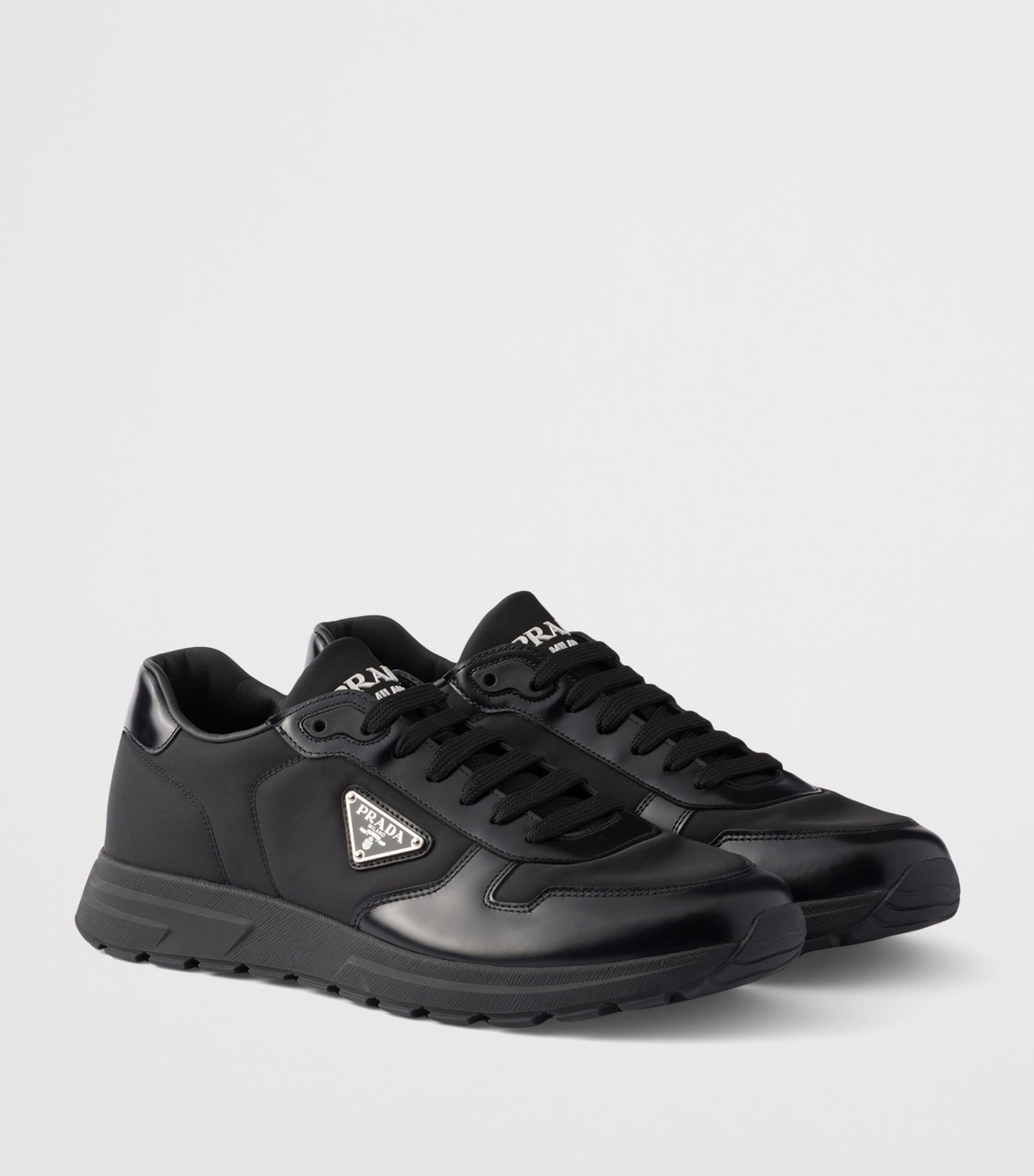Re-Nylon and Leather Prax 01 Sneakers