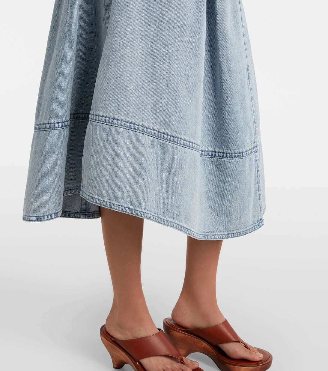 Zimmermann - Wandlerlust denim midi skirt