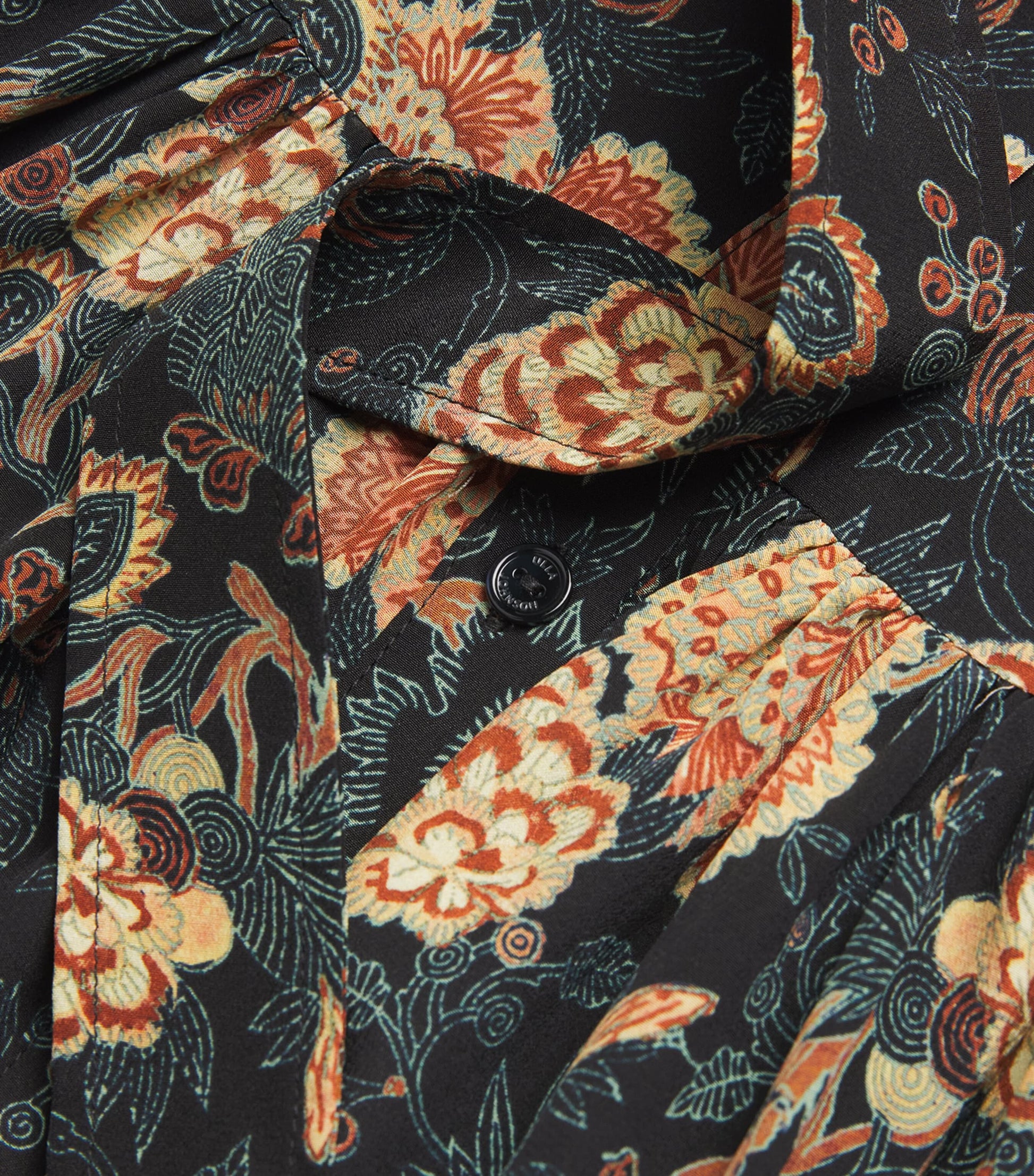 Green Silk Printed Simona Mini Dress