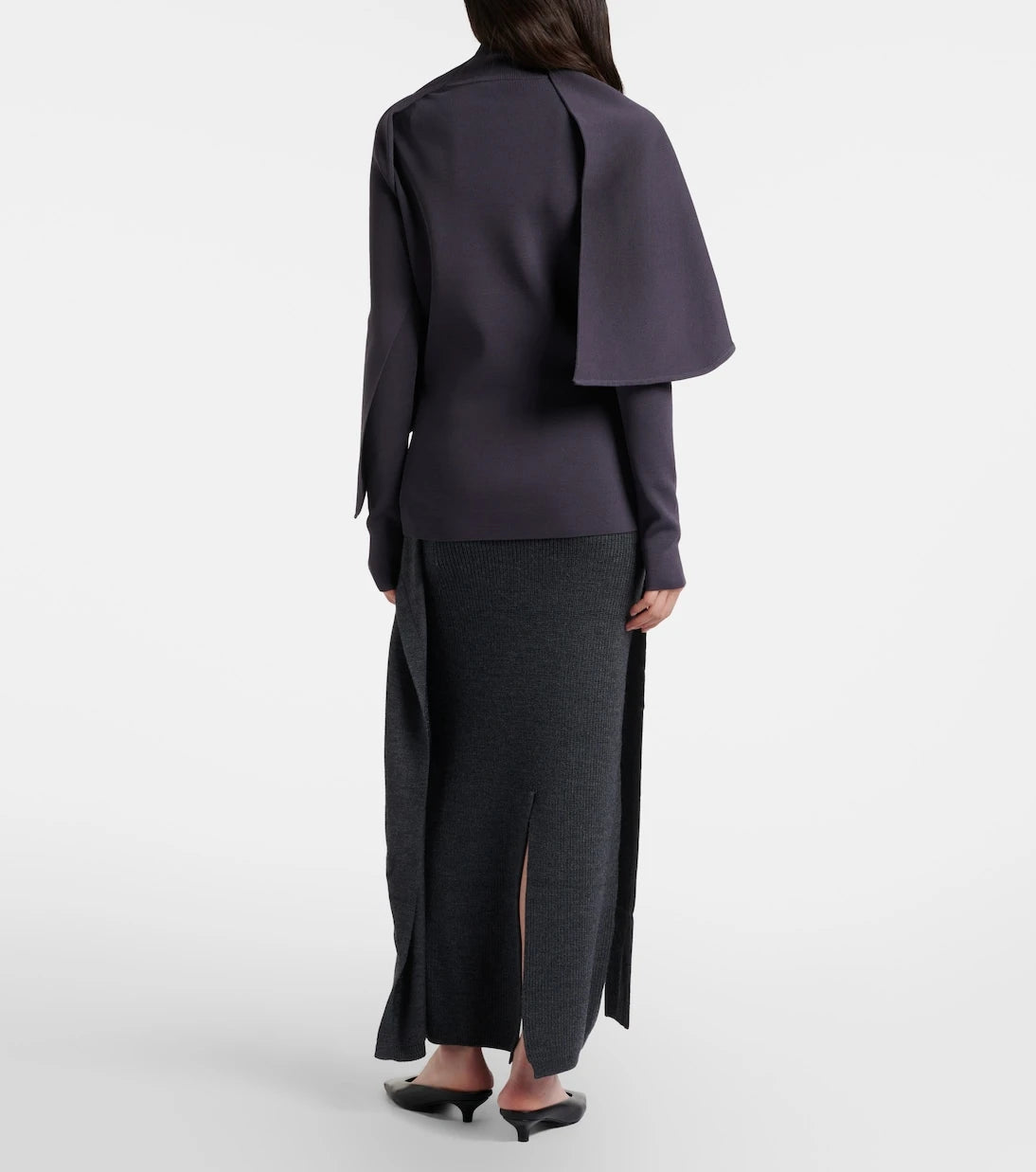 Entire Studios - Wrap caped turtleneck sweater