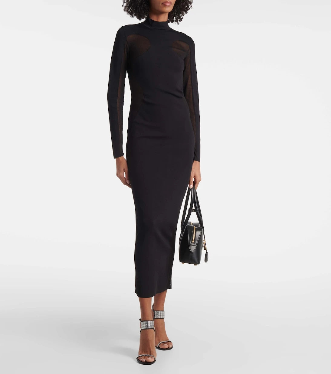 Stella McCartney - Miracle mesh-paneled knitted maxi dress