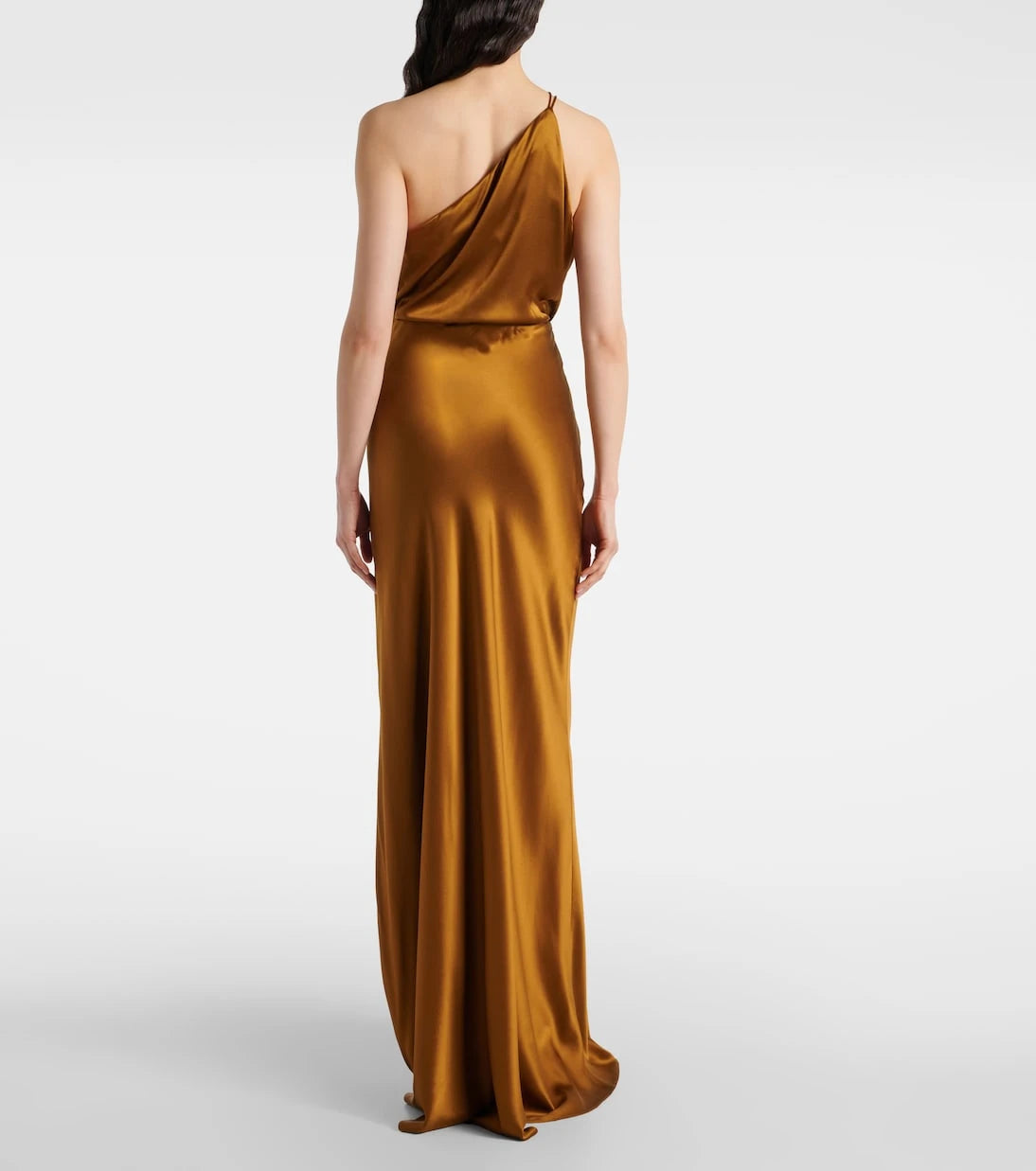 The Sei - Asymmetric silk satin maxi skirt