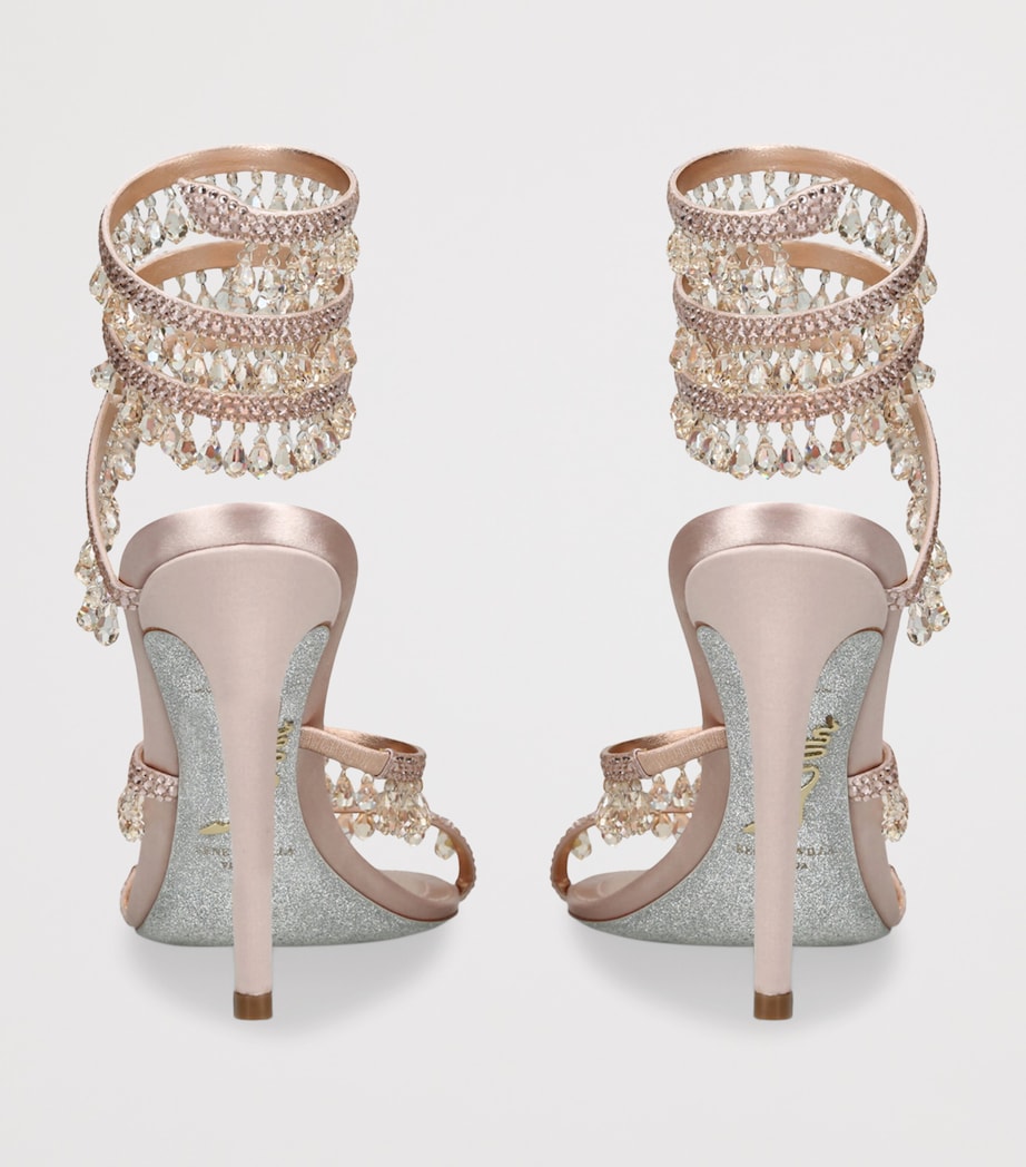 Pink Satin Chandelier Sandals 105