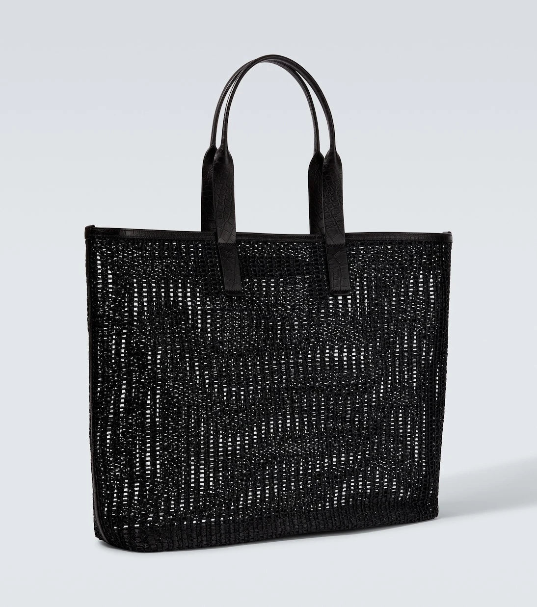 Dolce&Gabbana - Adamo woven leather-trimmed shopper