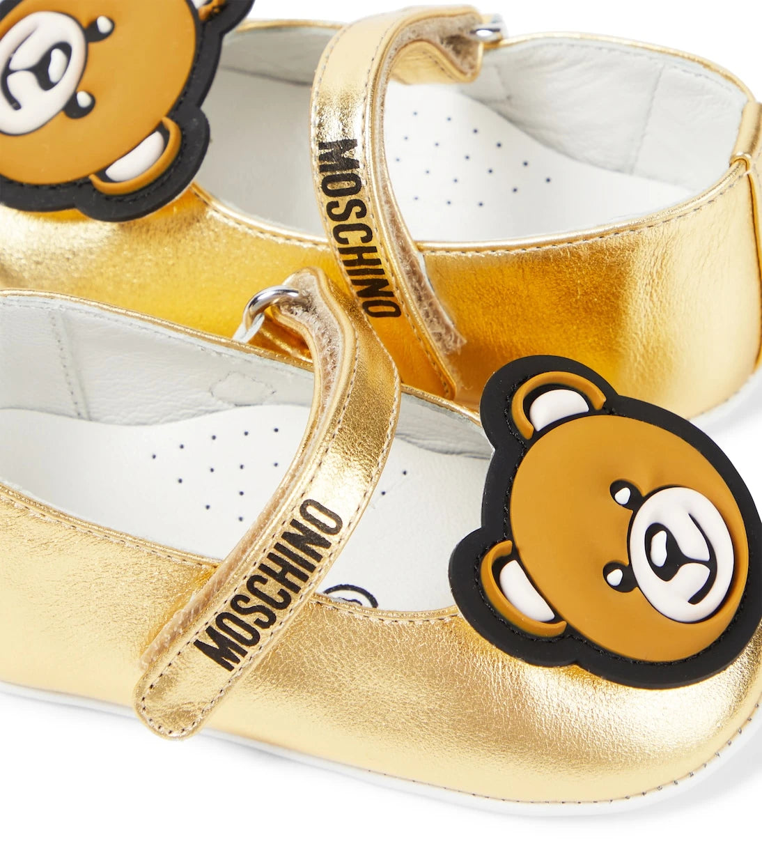 Moschino Kids - Baby metallic ballet flats