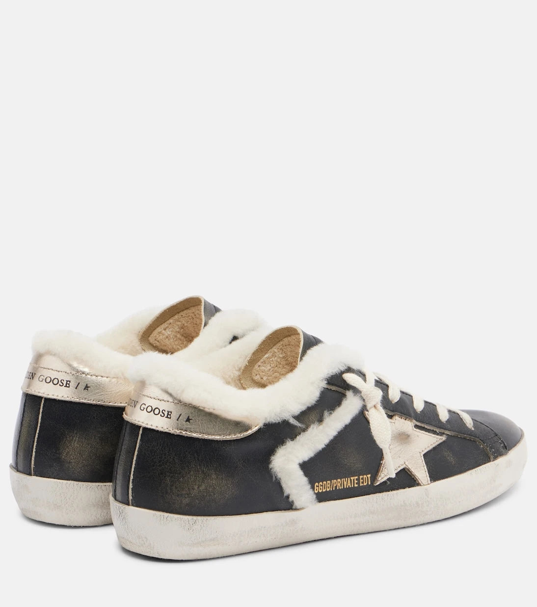 Golden Goose - Super-Star shearling-trimmed leather sneakers