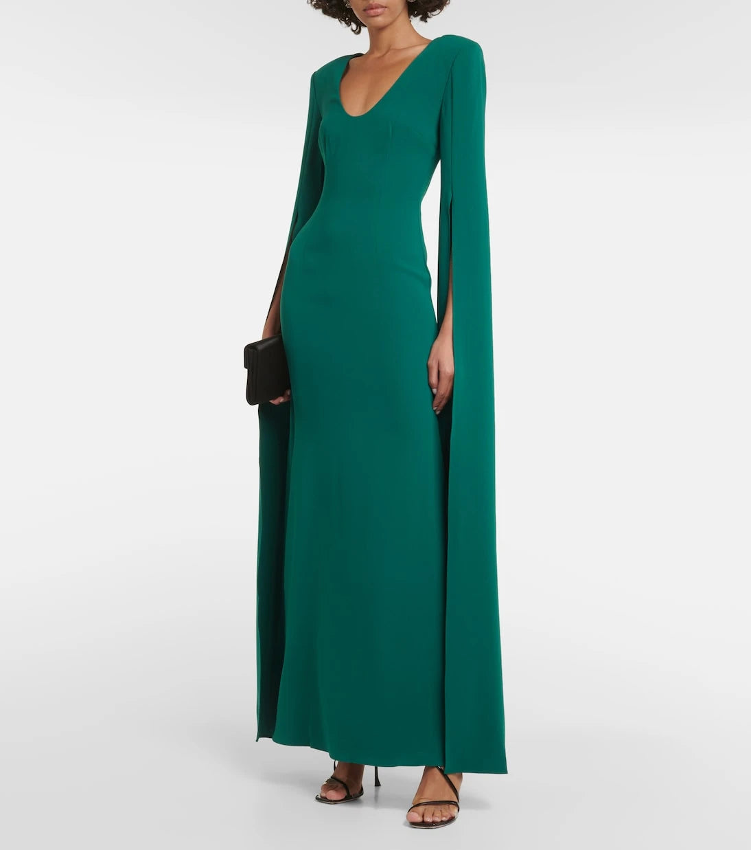 Roland Mouret - Cape-sleeve cady gown