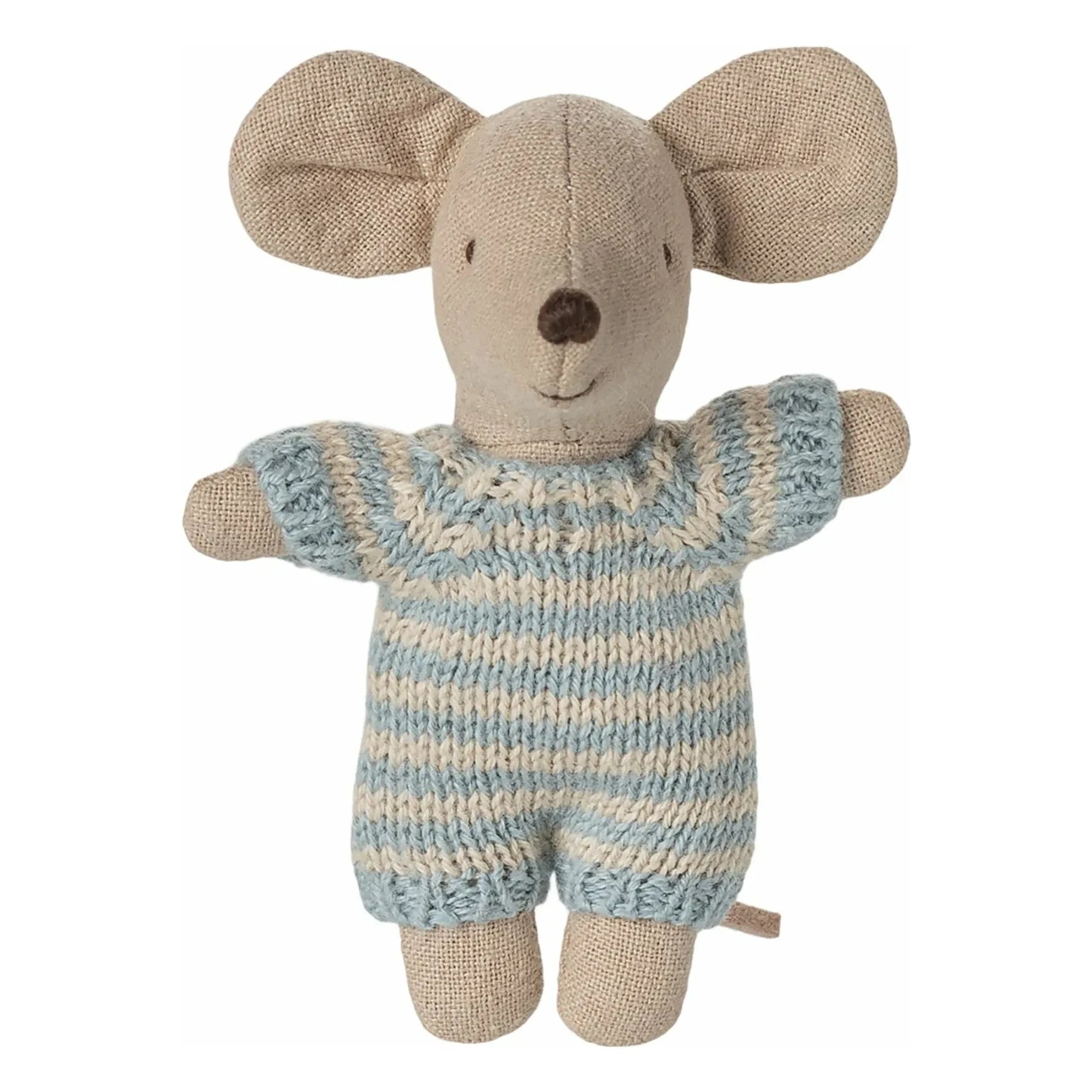 Maileg - Baby mouse in its bassinet | Blue