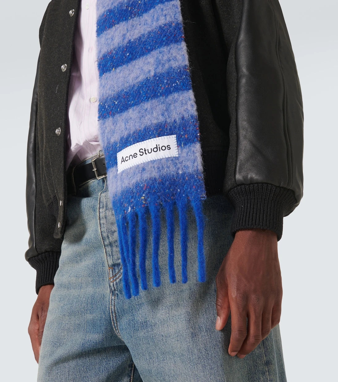 Acne Studios - Striped logo alpaca-blend scarf