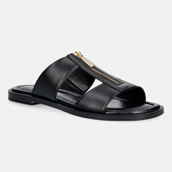 MICHAEL Michael Kors kadın düz tabanlı deri terlik Berkley Flat Sandal