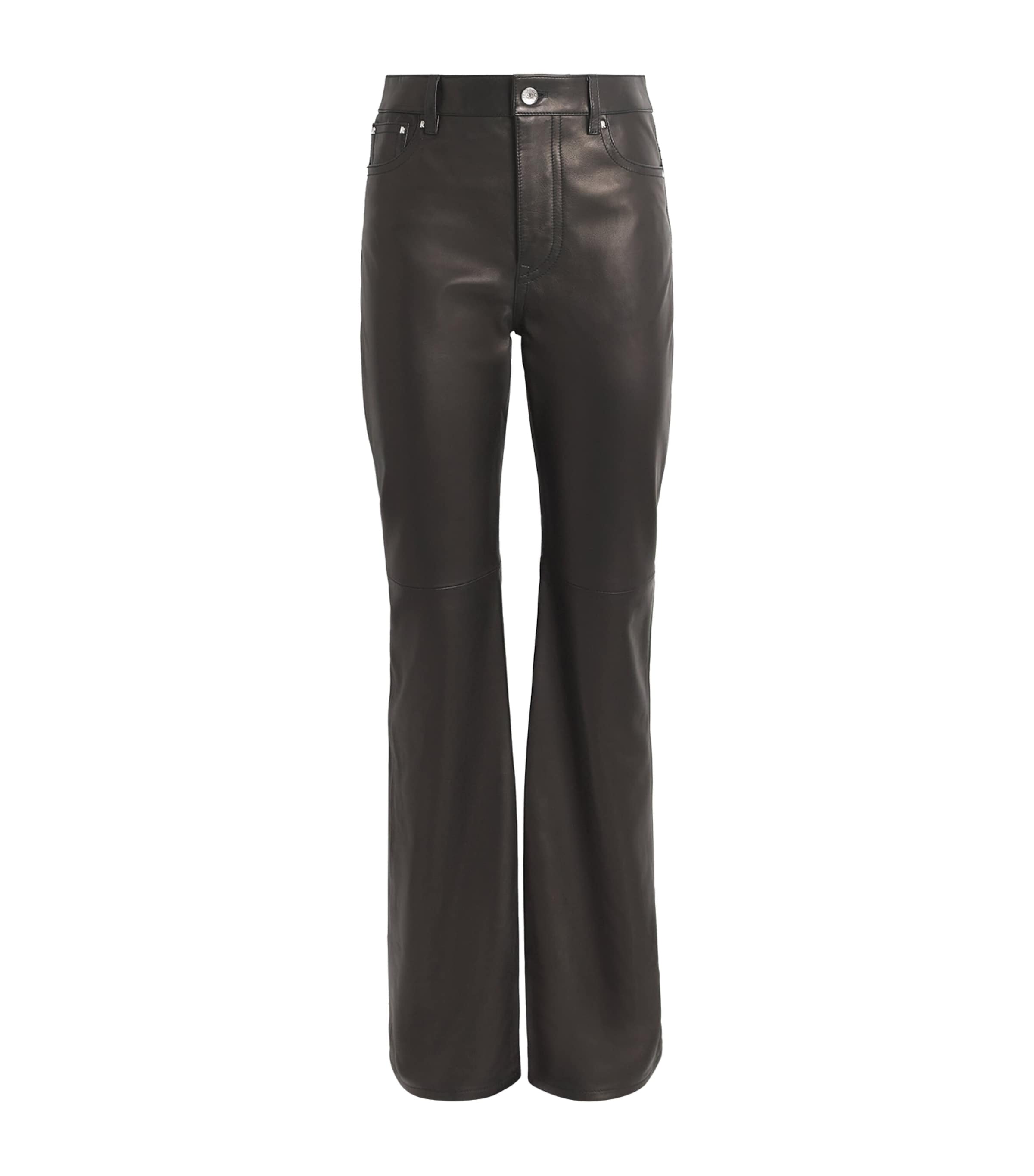 Paco Rabanne Black Leather Trousers