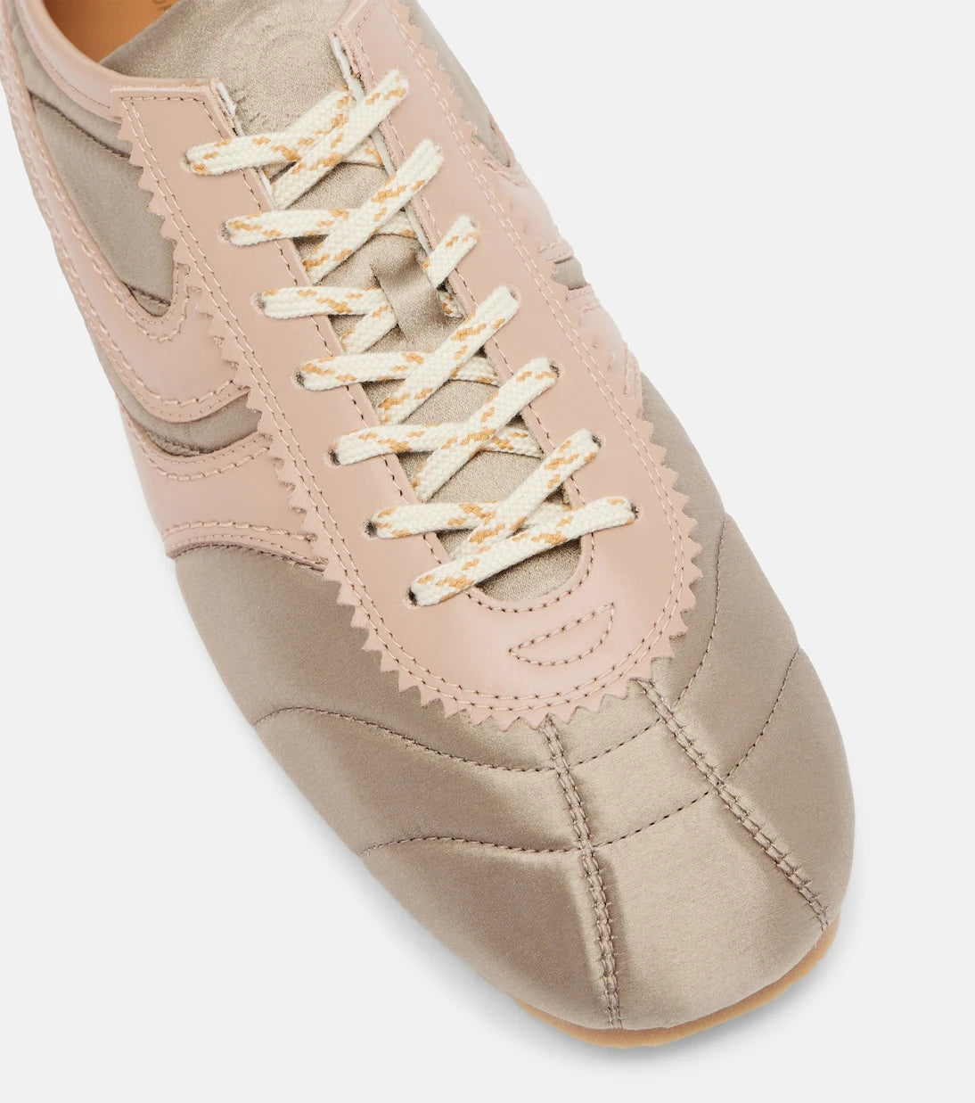 Dries Van Noten - Satin and leather sneakers