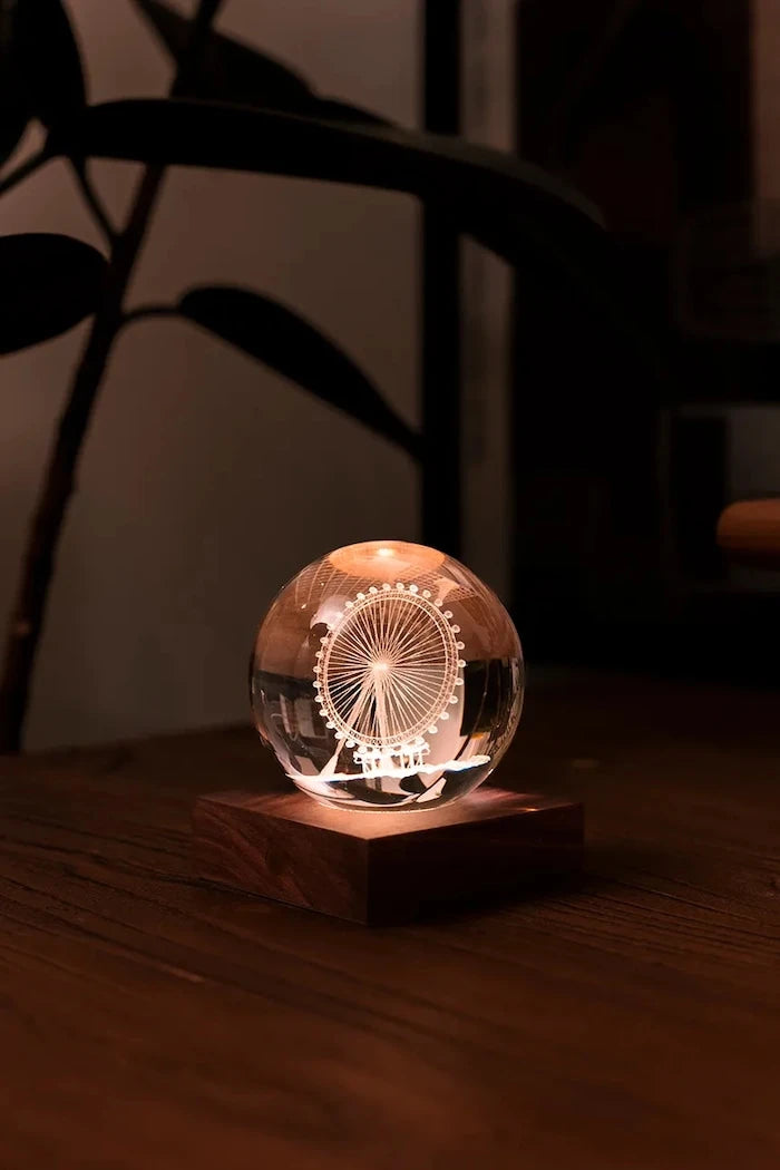Безжична led лампа Gingko Design Amber Crystal Light