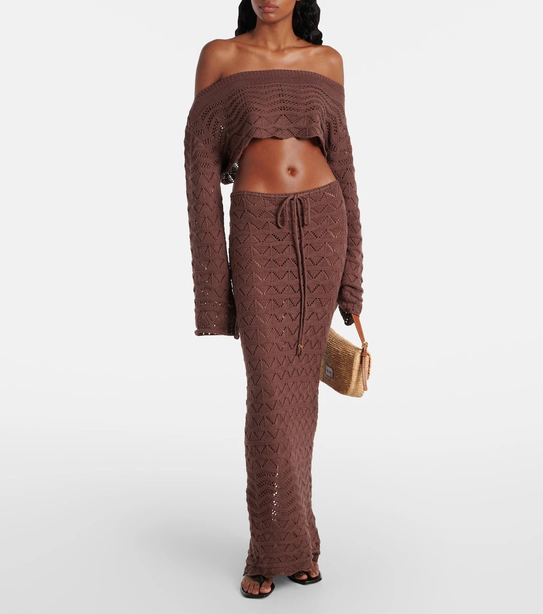 Bananhot - Helena crochet cotton-blend crop top
