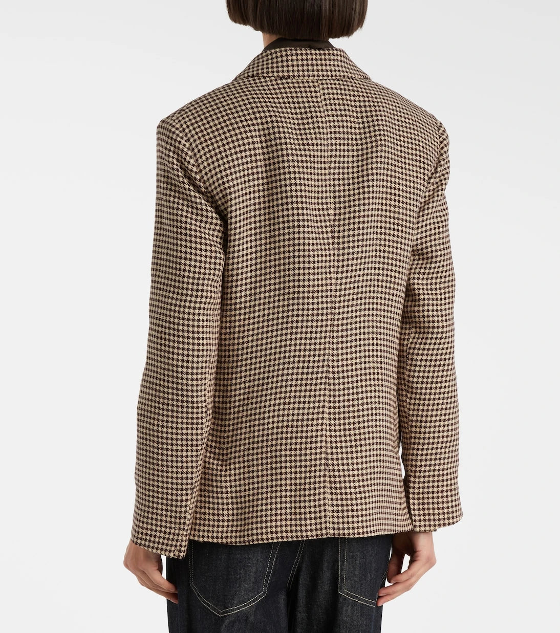 'S Max Mara - بليزر Gita من الكتان بنقشة الكاروهات