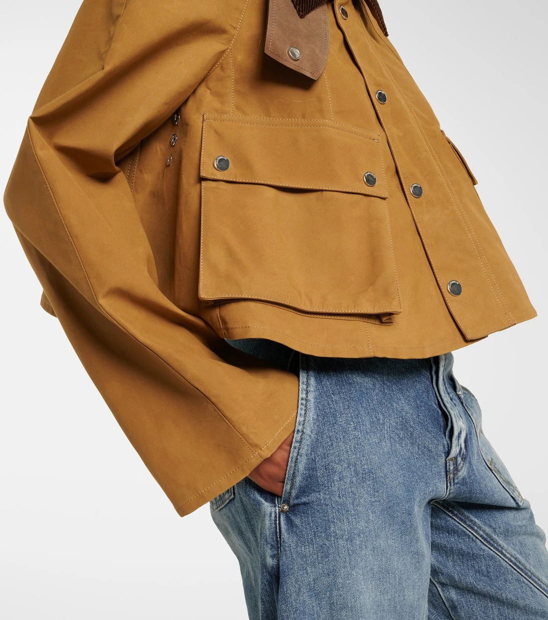 JW Anderson - Corduroy-trimmed cropped cotton jacket