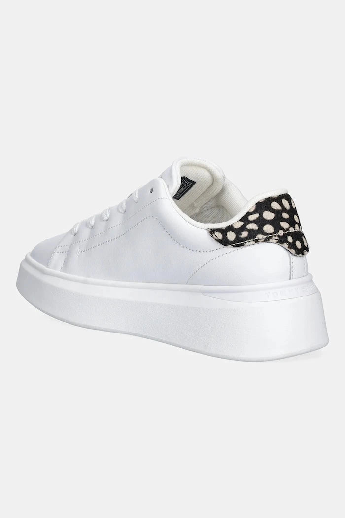 Кожени маратонки Tommy Hilfiger ANIMAL PRINT PLATFORM SNEAKER
