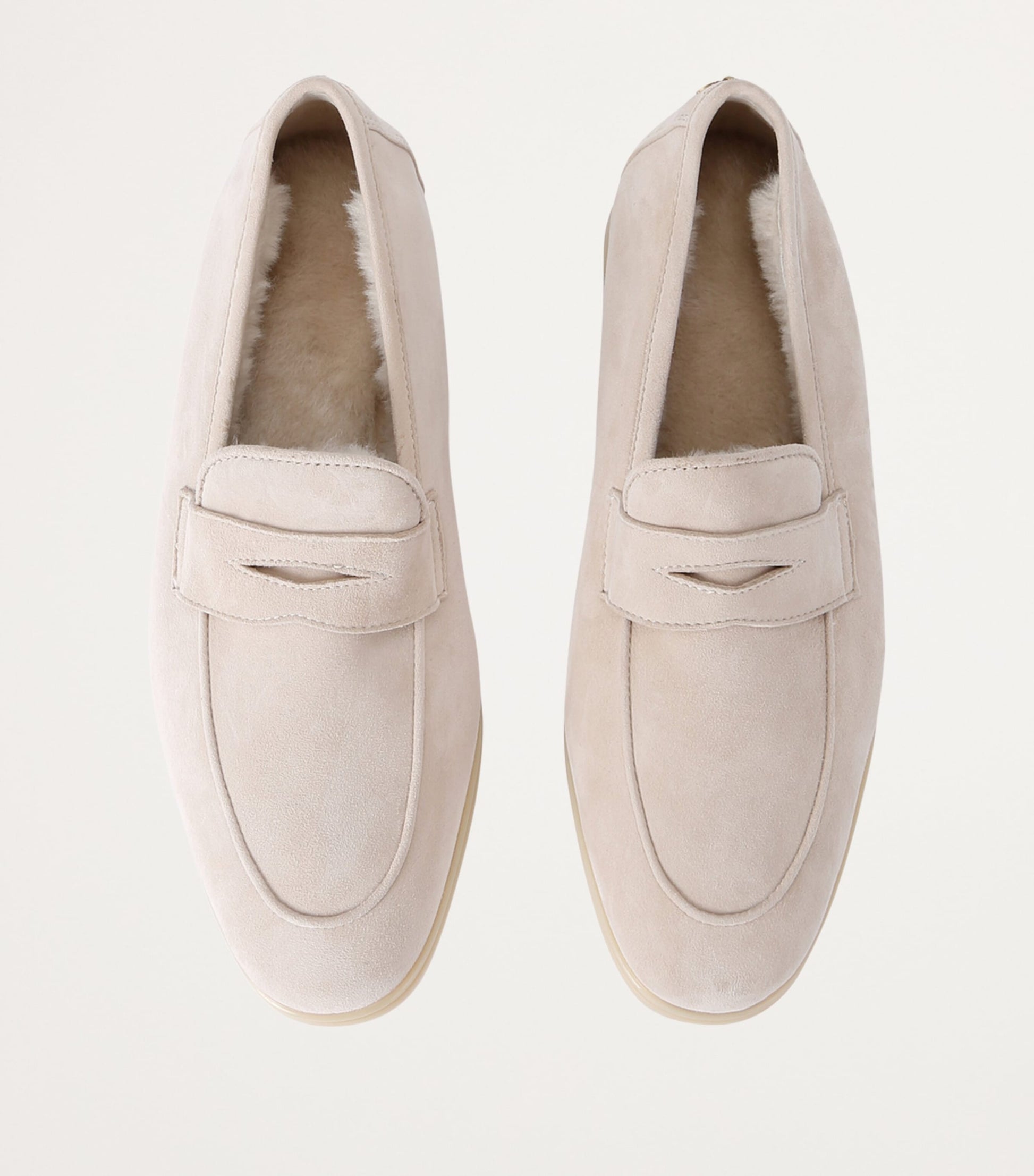 Bougeotte Beige Suede Loisir Gommé Loafers
