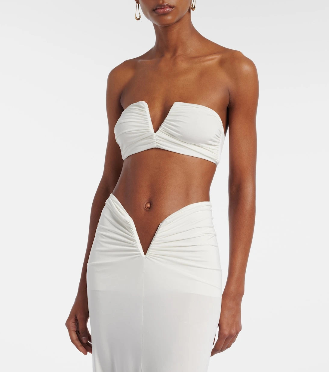 Jade Swim - توب بيكيني كلارا بتصميم ملفوف وخصر مطاطي