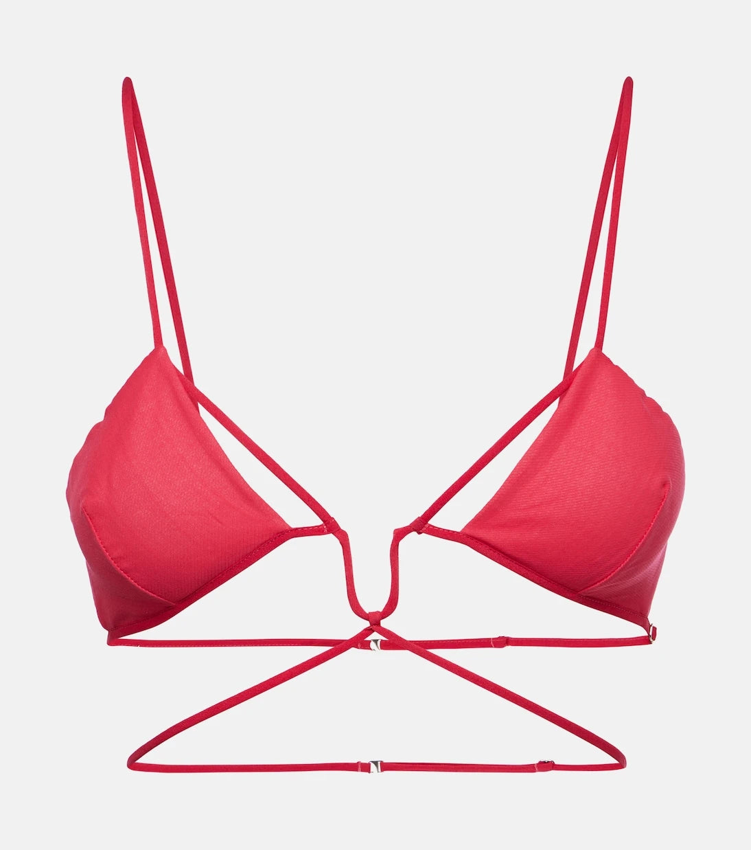 Nensi Dojaka - Tie-trimmed gabardine bra