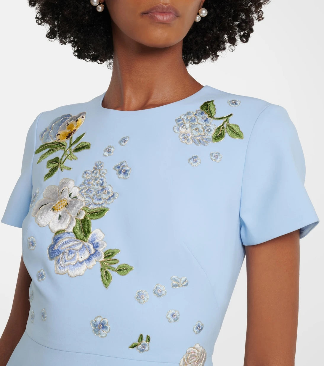 Carolina Herrera - Floral embroidered minidress