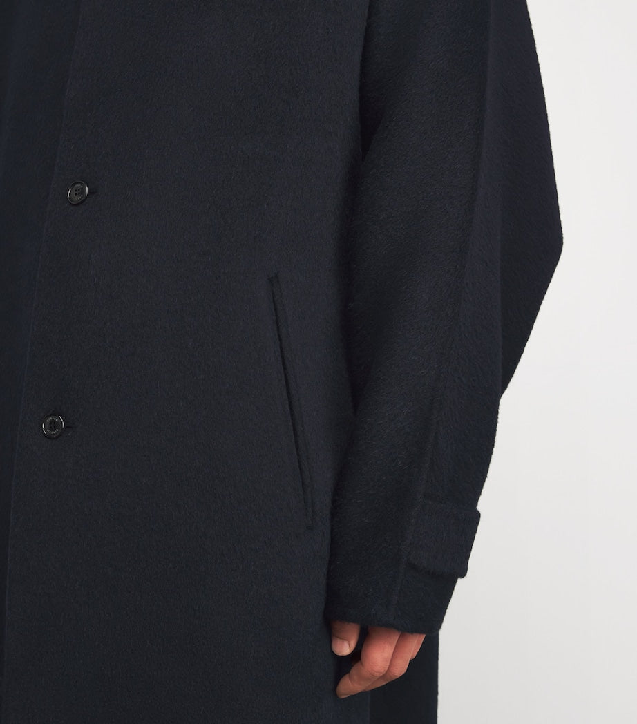 System Navy Wool-Alpaca Overcoat