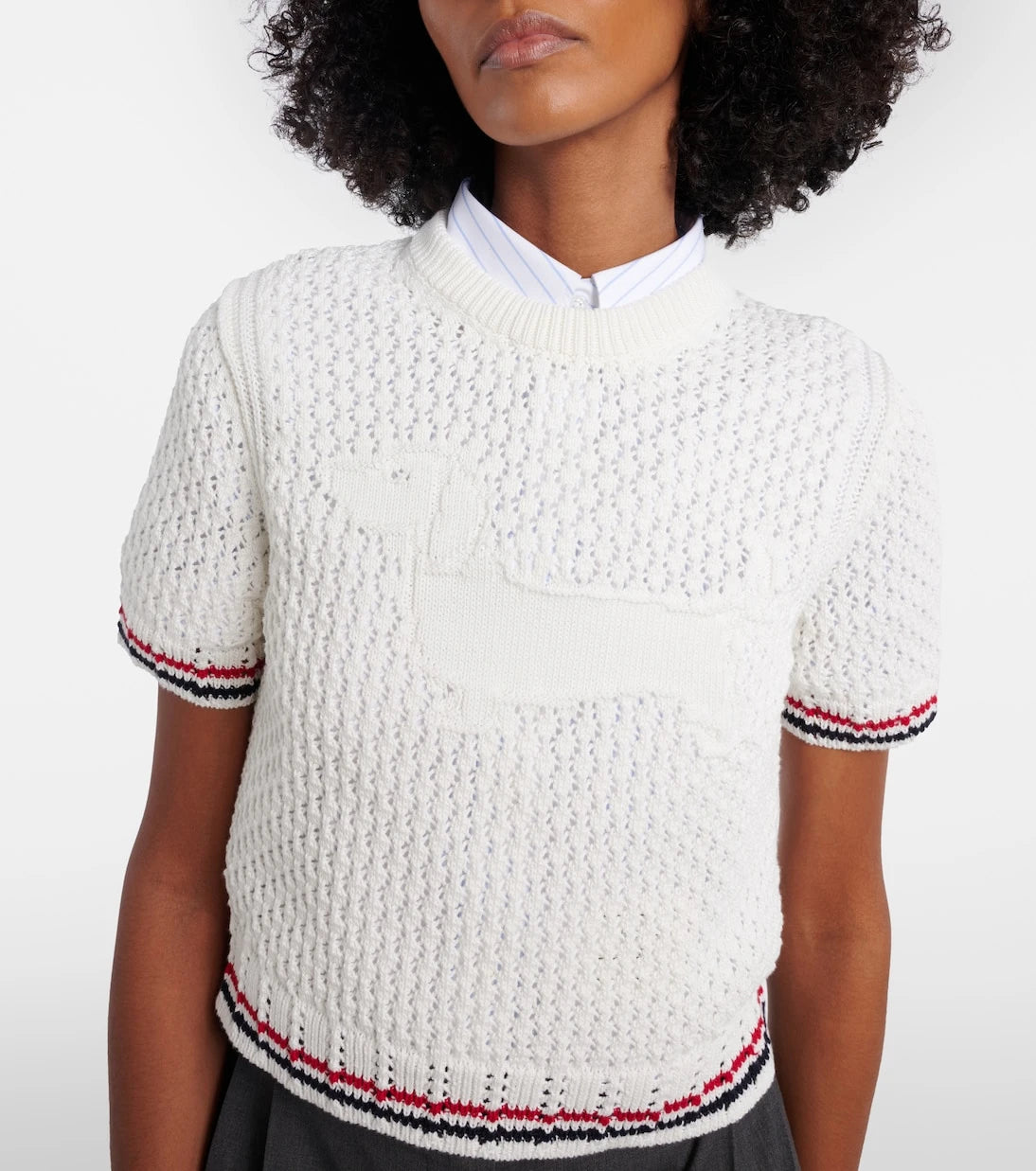 Thom Browne - Jacquard cotton sweater